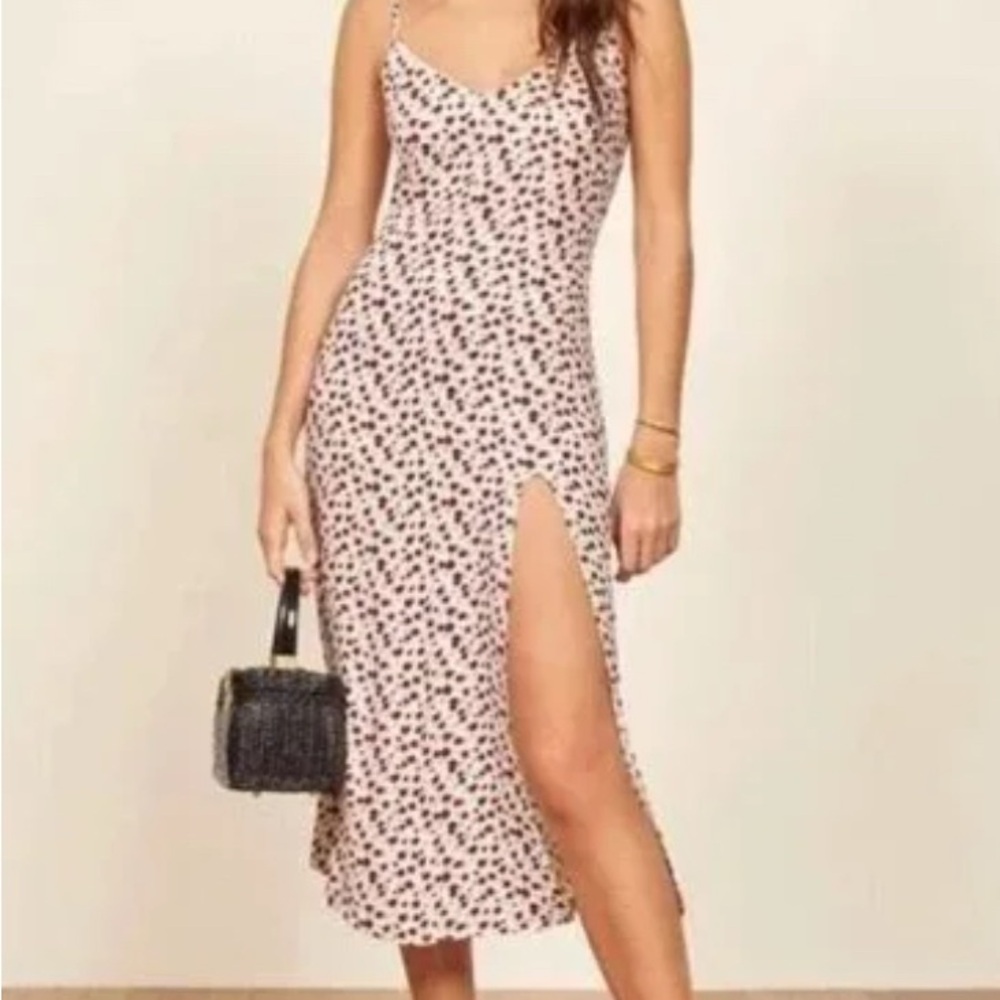 Reformation Floral Dress with Slit